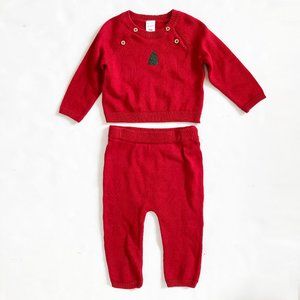 NWOT: Carter's 2-Piece Christmas Tree Outfit Set, Red, 9 M